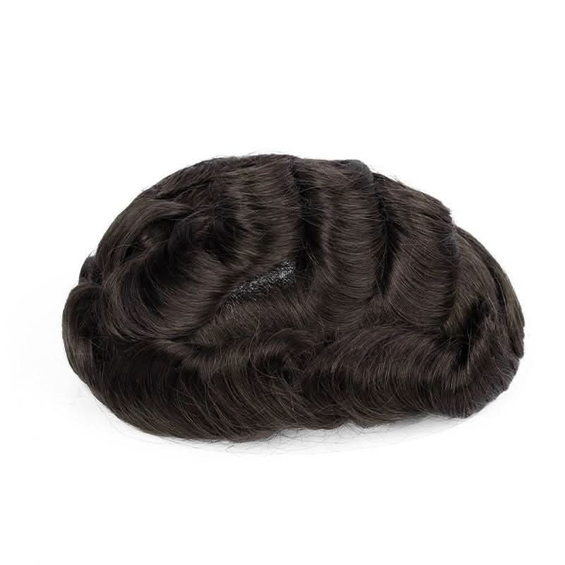 French Lace Center & Skin Perimeter Men's Hair System | 8x10 | Antimicrobial Base — product view 3