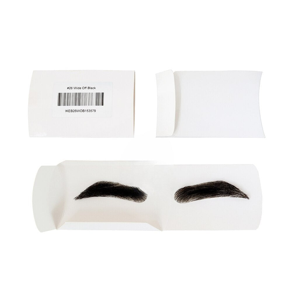 Injection Skin Hand Made Human Hair False Eyebrows