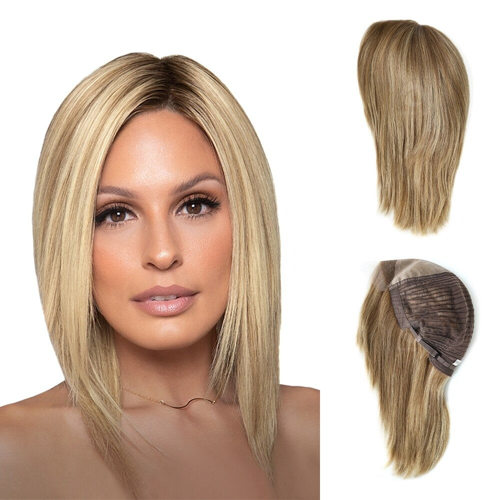 9 Inches Mono Top Wig French Lace Front Women Wig