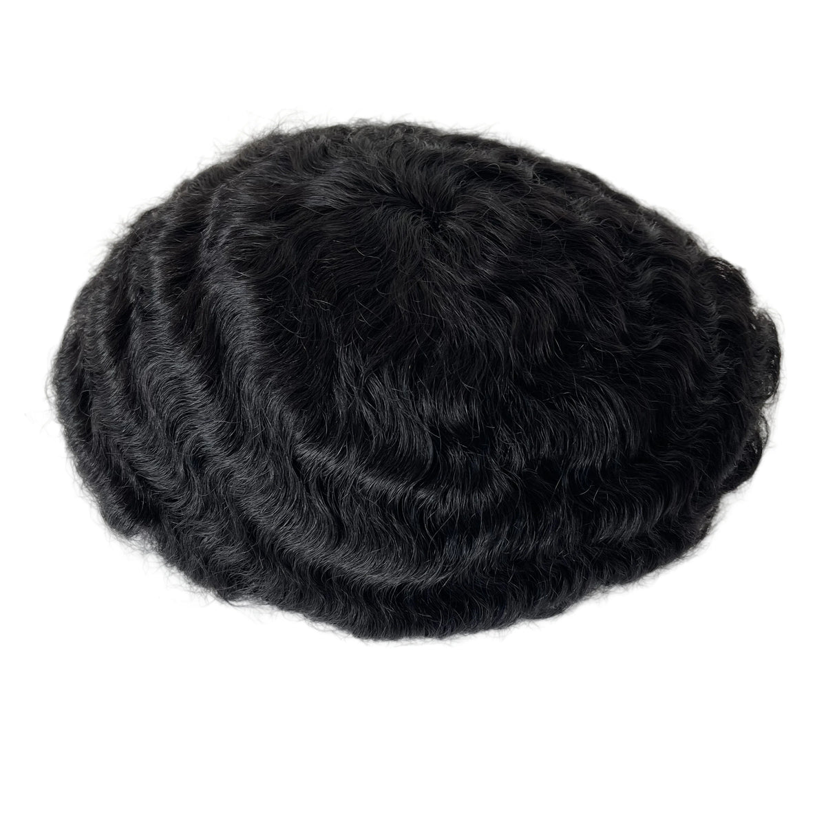 15mm wave full lace hair system, 6-inch option, top wave pattern