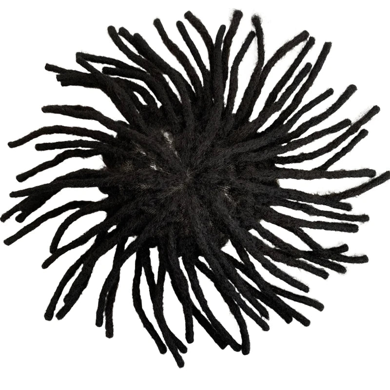 Dreadlocks volledige lace toupet voor zwarte mannen