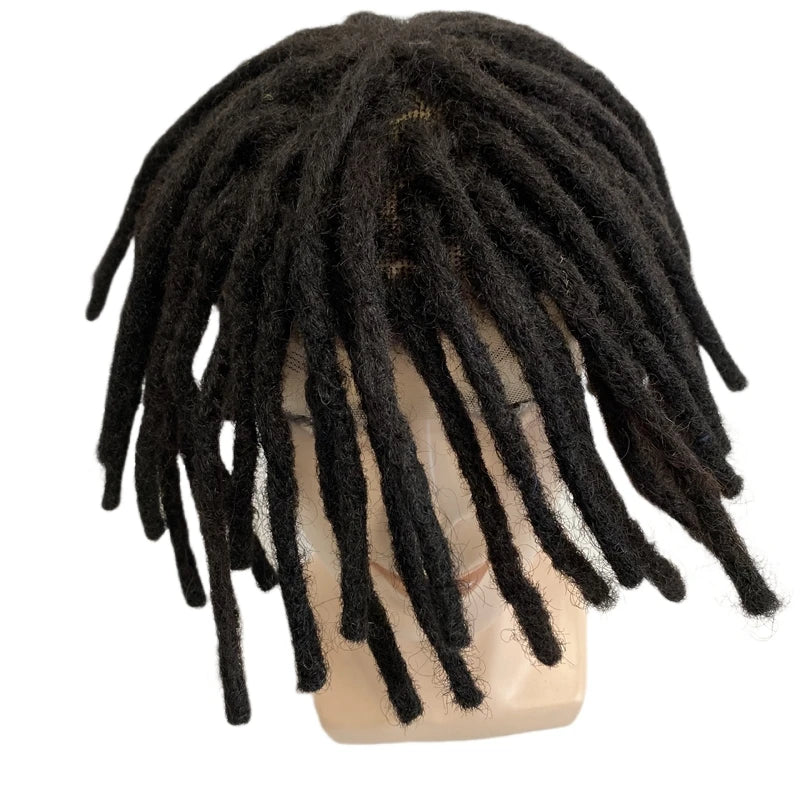 Dreadlocks volledige lace toupet voor zwarte mannen
