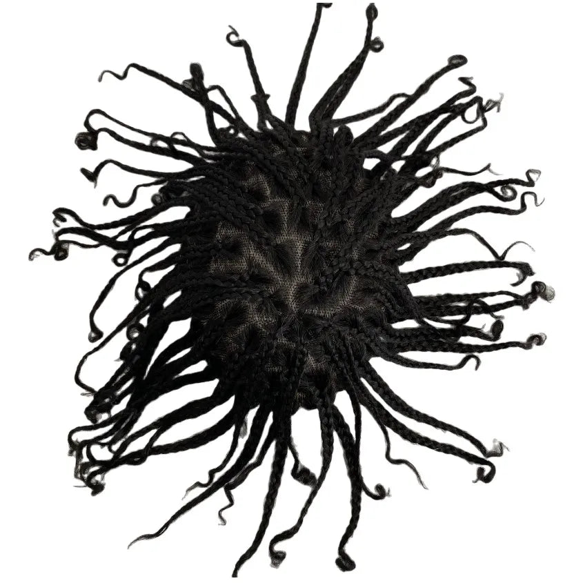 Brazilian Virgin Human Hair Braids Toupee 8x10 Mono Lace Unit for Men