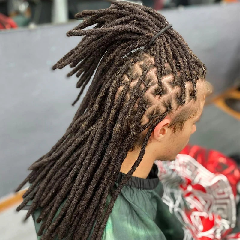 Systemy włosów z dredami z ludzkich włosów na skórze dla czarnych mężczyzn