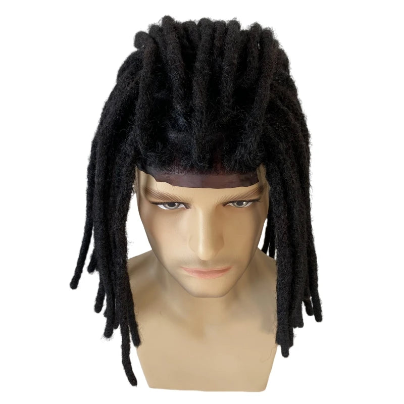 Dreadlocks Human Hair Systems Skin Unit for Black Men - product view