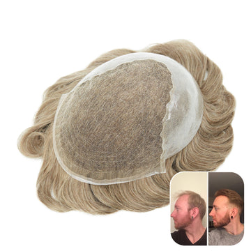 French Lace Toupees with Skin Back and Sides | Q6 Style Men's Hairpieces