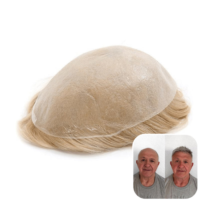 0.02-0.03mm Full Ultra Thin Skin Men's Toupee - product view hair system base