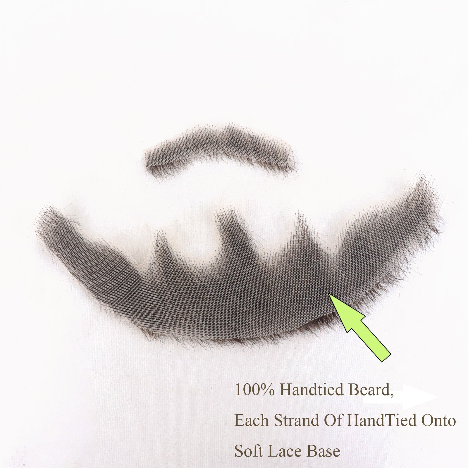 Human Hair Fake Beard Mustache for Men Lace Invisible False Beard ...