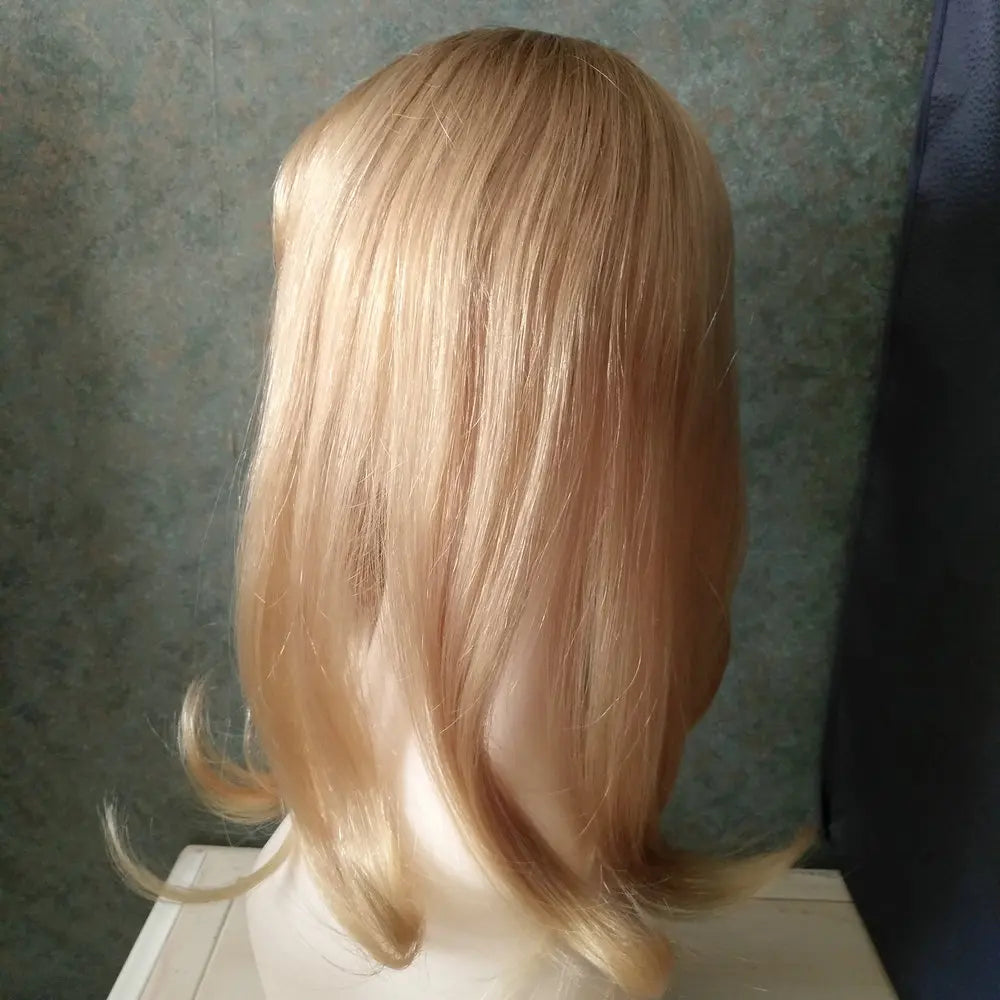 Topper-peruka z ludzkich włosów dla kobiet, brązowa, mono lace, nakładka na czubek głowy