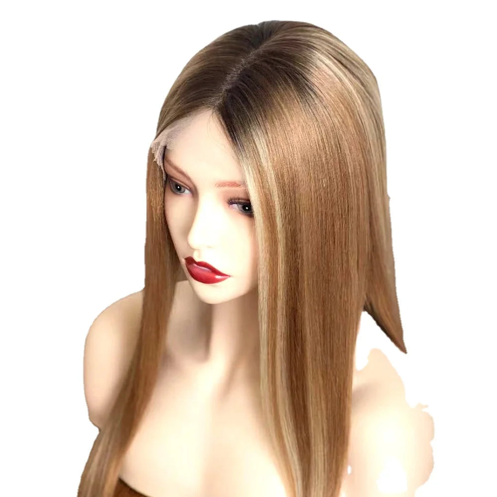 Blonde Full Lace Front Human Hair Wig for Women Remy Silky Smooth Natural Hair