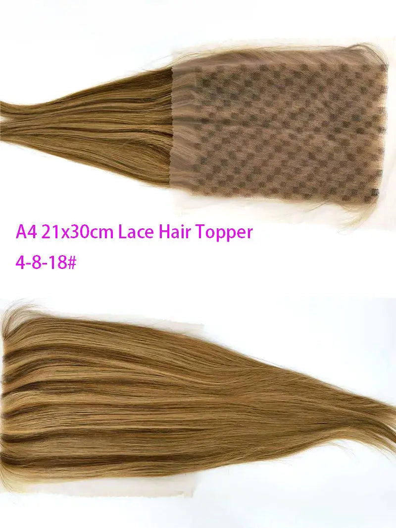 Remy menneskehår fuld lace-topper toupee hårerstatning til kvinder