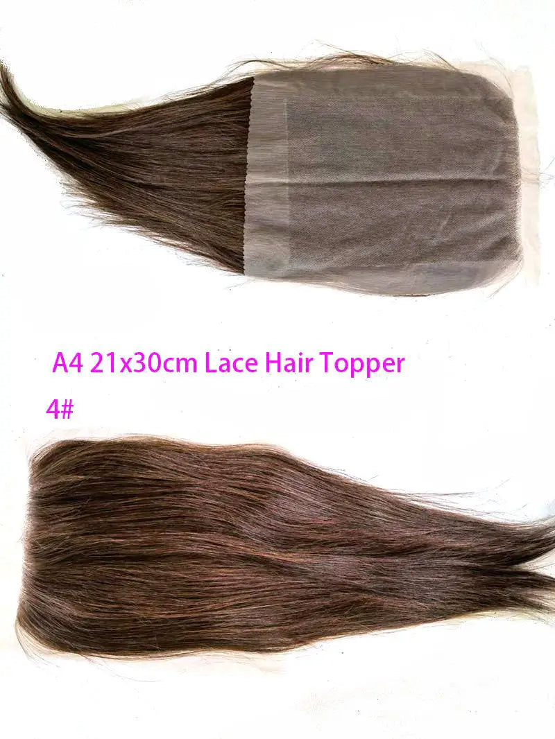 Remy menneskehår fuld lace-topper toupee hårerstatning til kvinder