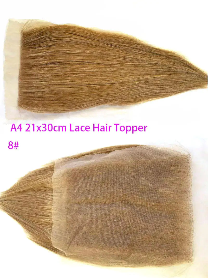 Remy menneskehår fuld lace-topper toupee hårerstatning til kvinder