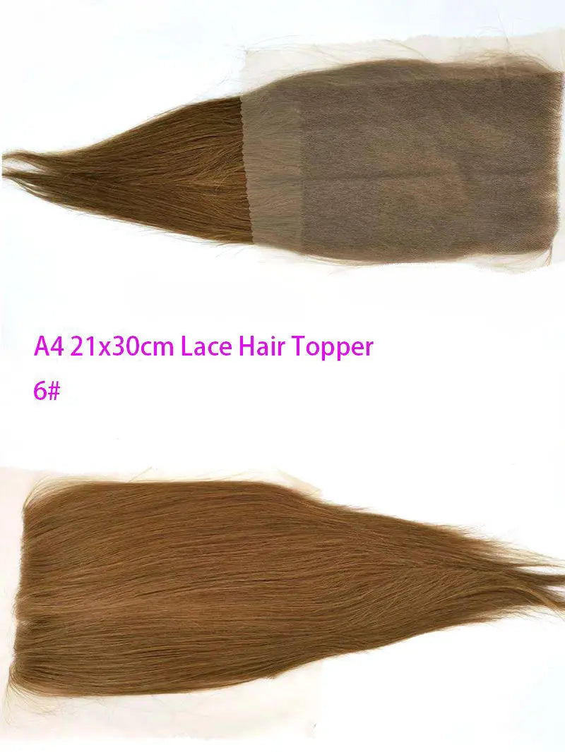 Remy menneskehår fuld lace-topper toupee hårerstatning til kvinder