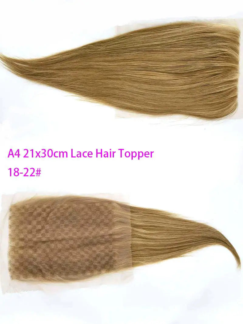 Remy Human Hair Full Lace Topper Toupee Hair Replacement for Women