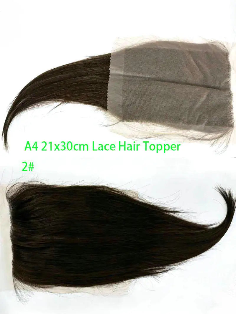 Remy menneskehår fuld lace-topper toupee hårerstatning til kvinder