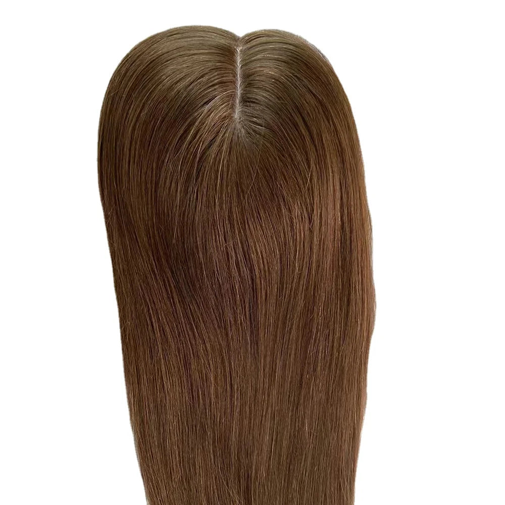 Silk Base Hair Toppers Natural Human Hair Toupee for Women Remy Hairpiece