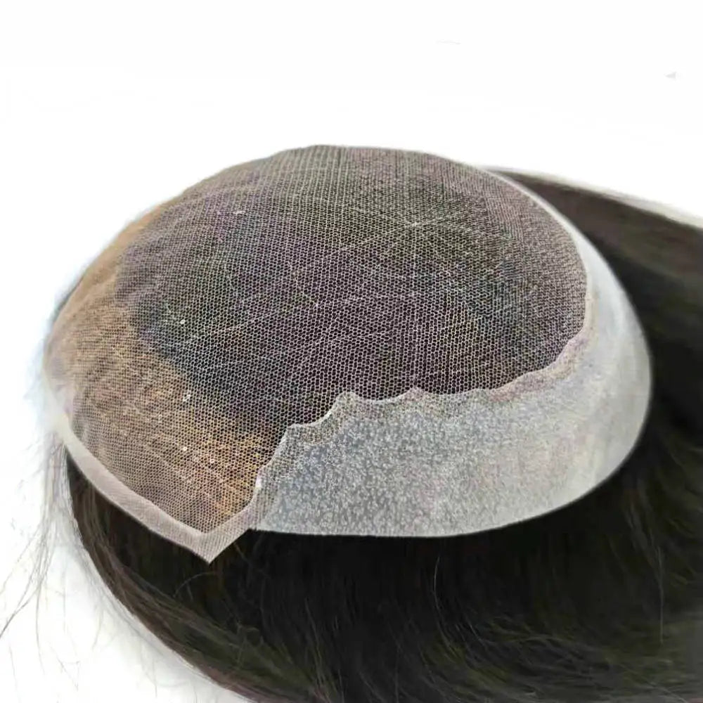 Perruque toupet frontale en dentelle de cheveux humains indiens Remy pour femmes, perruque longue d'une oreille à l'autre