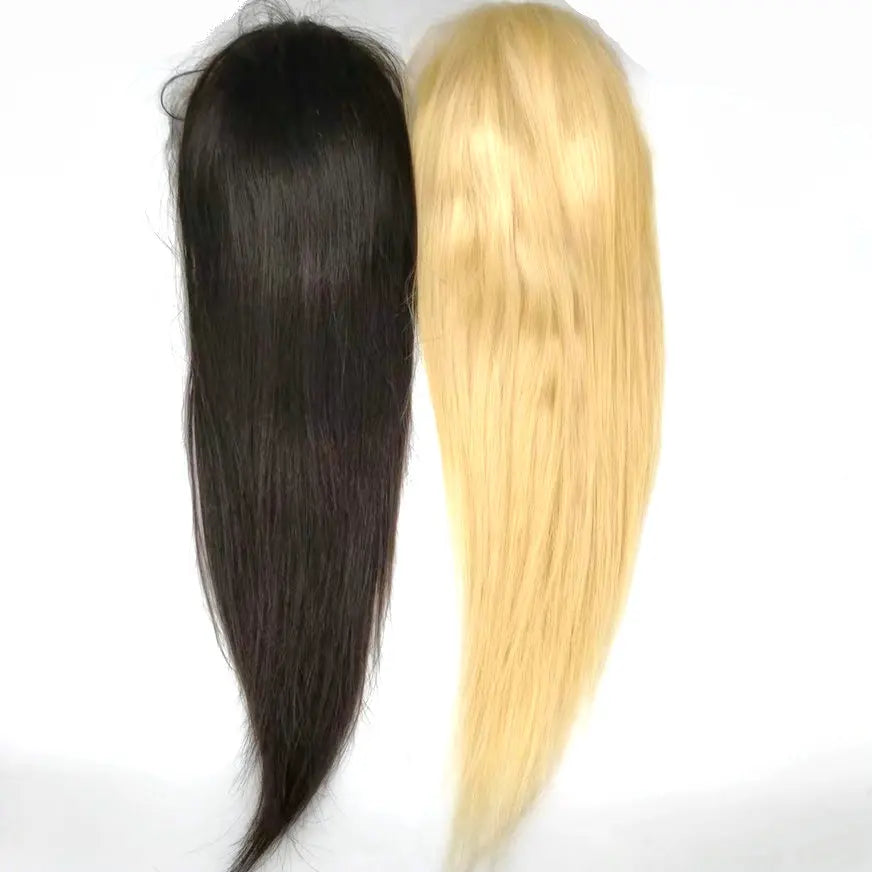 Indian Remy Human Hair Lace Frontal Toupee Topper for Women Ear to Ear Long Wig
