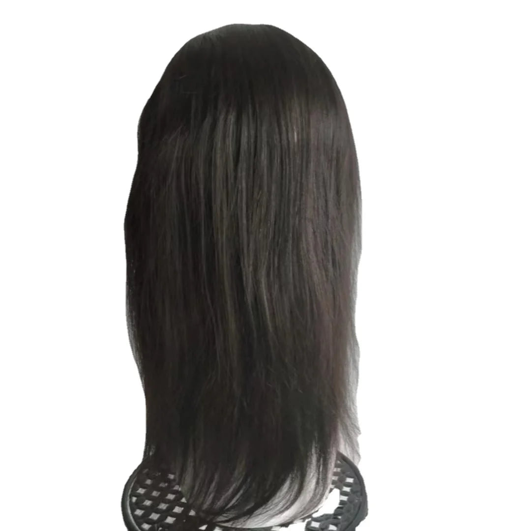 Indian Remy Human Hair Lace Front Wig with Clips Blonde Full Lace Hairpiece for Women - product view