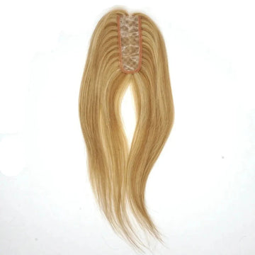 Szőke Remy haj topper emberi hajból - vékony bőr, egy darabos tupé nőknek
