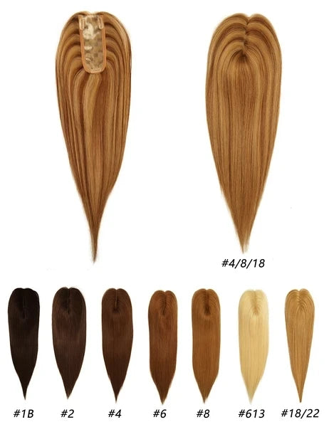 Szőke Remy haj topper emberi hajból - vékony bőr, egy darabos tupé nőknek