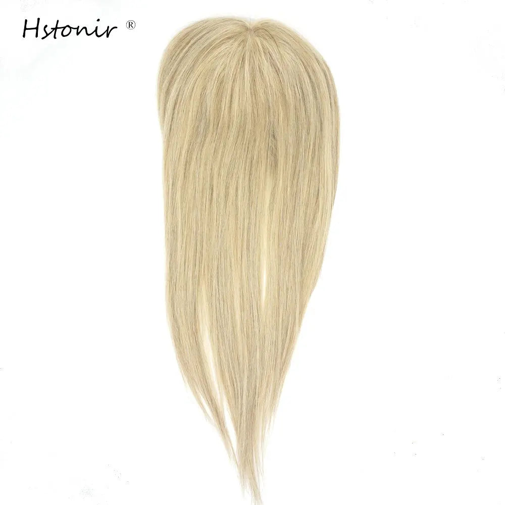 Remy Human Hair Clip-In Topper Natural Real Hairpiece for Women