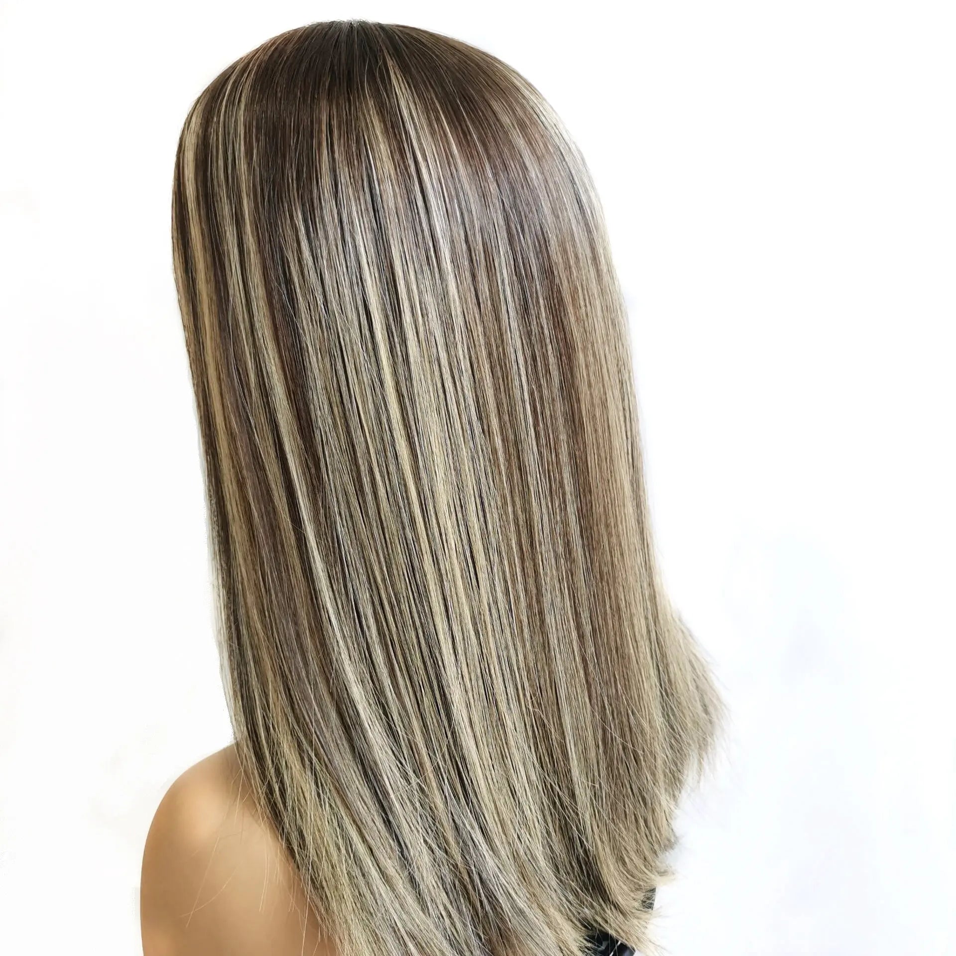 Remy-hiusperuukki, tuhkanvaalea tummilla juurilla, silkkipohja, kosher, judaica-hiuslisäke, nopea toimitus