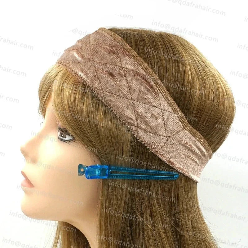 Remy Hair Kosher Wig Headband Natural Looking Lace Grip