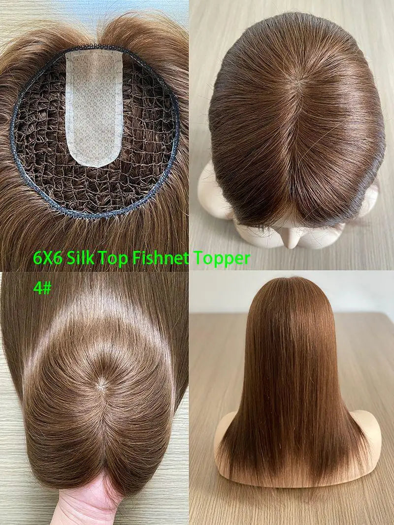 Topper z ludzkich włosów Remy, clip-in, przedłużenia dla kobiet, tupet, cabelo postiche