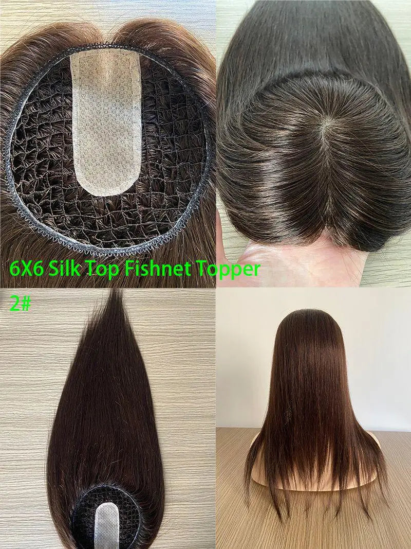 Topper z ludzkich włosów Remy, clip-in, przedłużenia dla kobiet, tupet, cabelo postiche