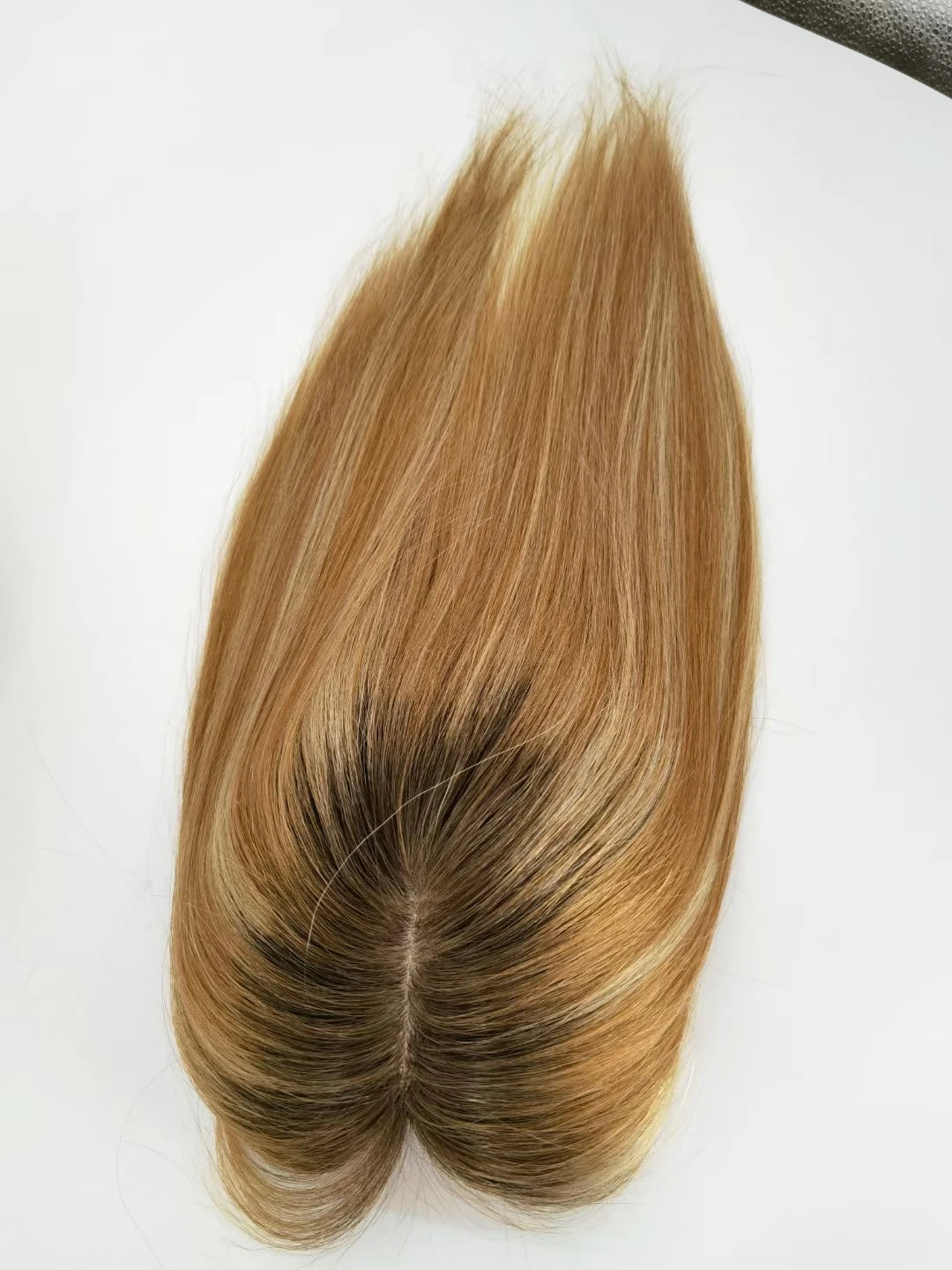 Top de seda frontal de encaje para mujer, peluca rubia 613, pelo europeo Remy, peluquín frontal Kosher para mujer TP31