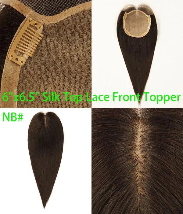 Szőke csipkés frontú selyem felső topper Remy hajból - kóser paróka tupé nőknek