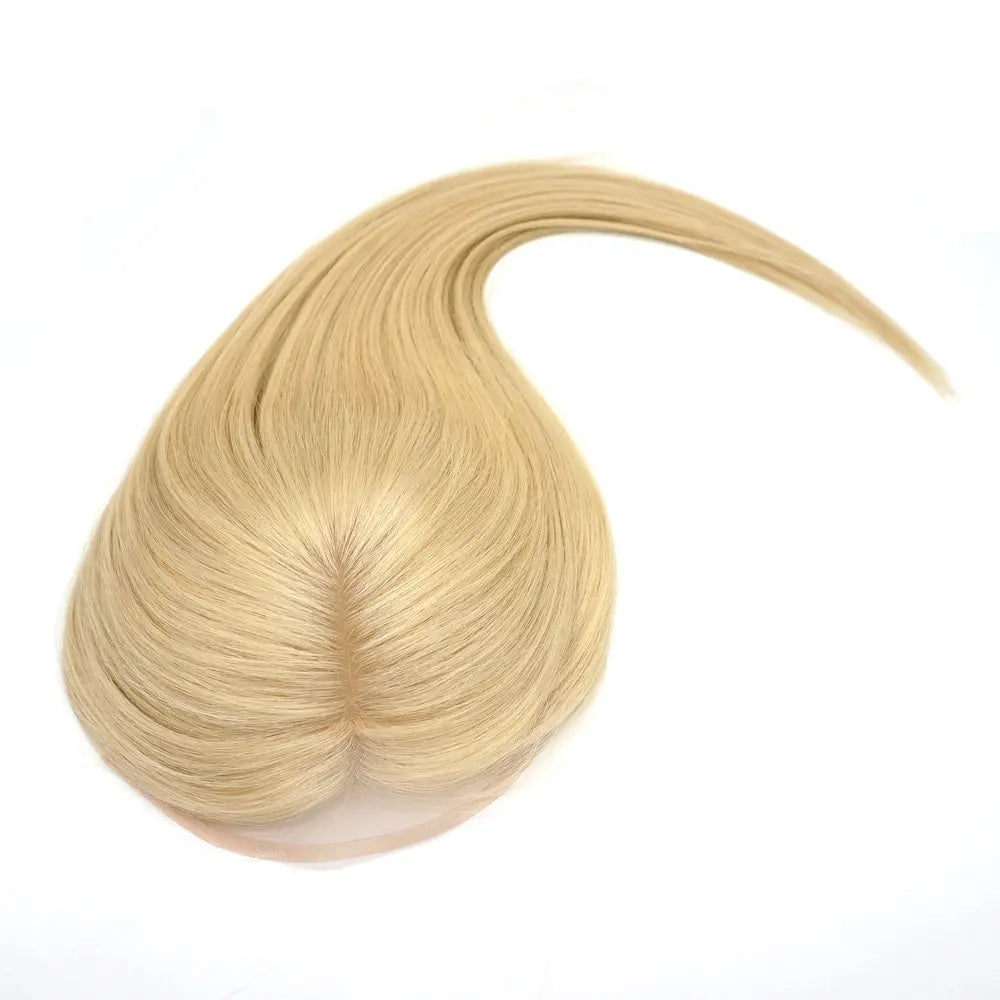 Koronkowy przód jedwabny top Topper blond 613 peruka europejska Remy włosy koszerna peruka przednia dla kobiet TP31