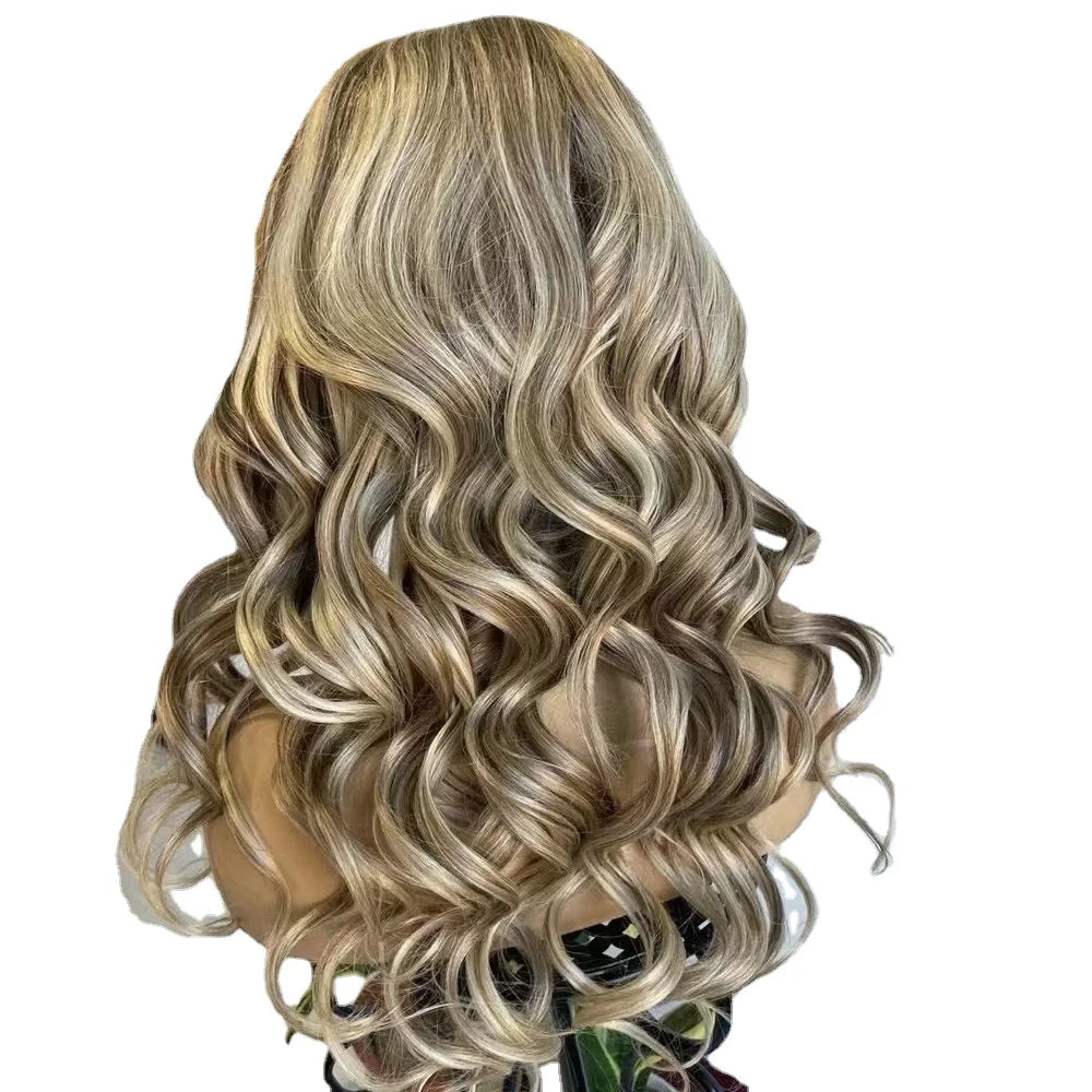 Blonde Curly Lace Front Wig Human Hair Kosher Wavy Peluca Cabello Humano Judaica