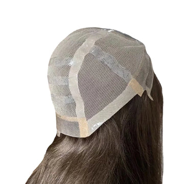 Medical Wig Remy Hair Swiss Lace Front Glueless Silicon Cap Anti-Allergic Long Hair