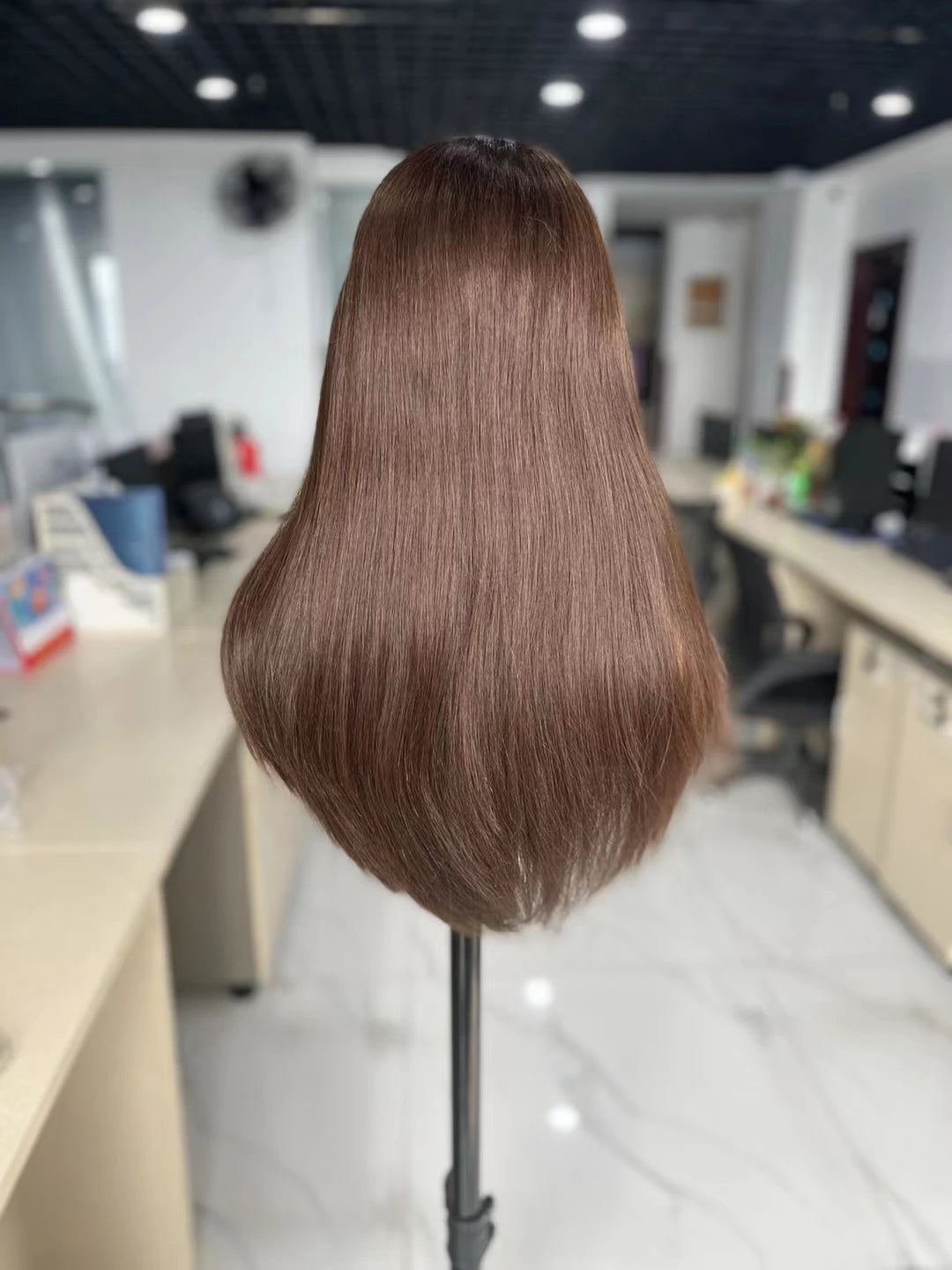 Medical Wig Remy Hair Swiss Lace Front Glueless Silicon Cap Anti-Allergic Long Hair