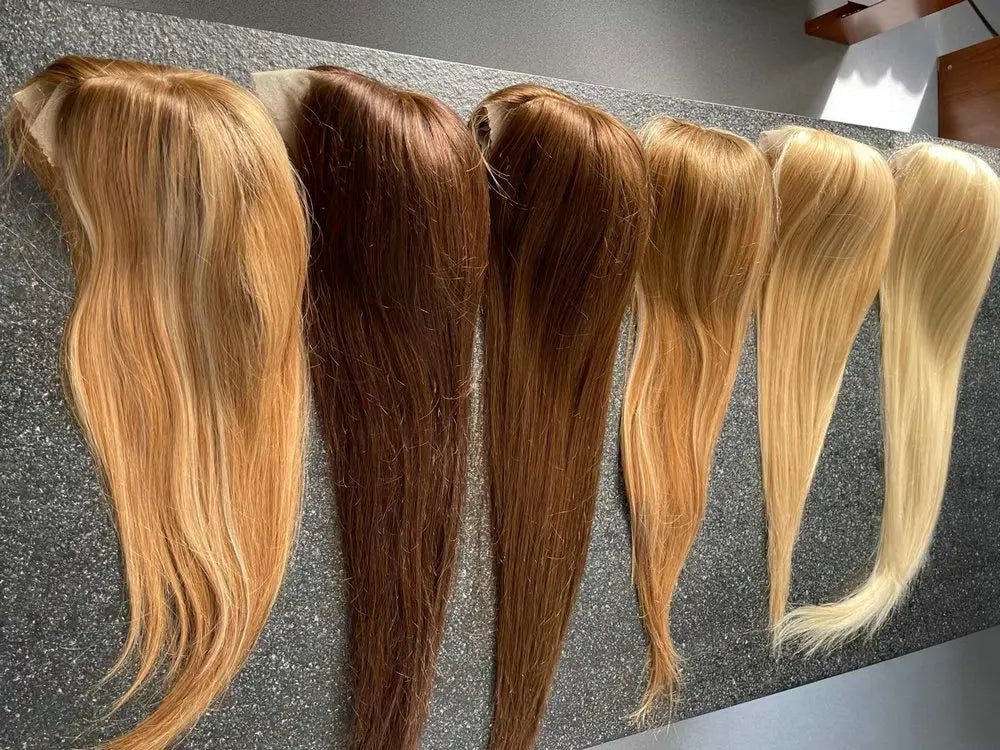 Remy-hiusperuukki, silkkitoppi, lääketieteellinen silikonipitsi, luonnollinen vaalea ombre