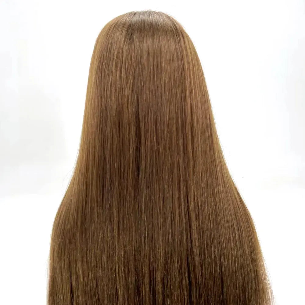 Remy-hiusperuukki, silkkitoppi, lääketieteellinen silikonipitsi, luonnollinen vaalea ombre