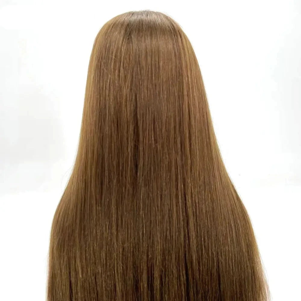 Remy-hiusperuukki, silkkitoppi, lääketieteellinen silikonipitsi, luonnollinen vaalea ombre