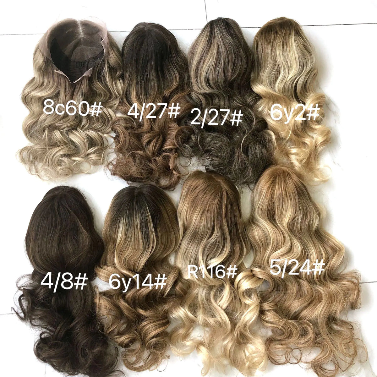 Long Blonde Wavy Remy Human Hair Lace Front Wigs for Women