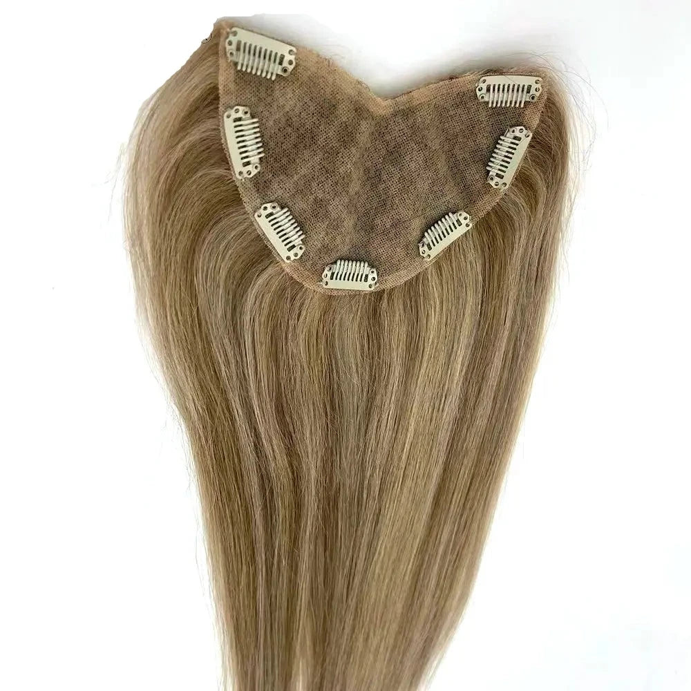 Human Hair Toupee Clip In Extensions for Women Natural Hair Topper