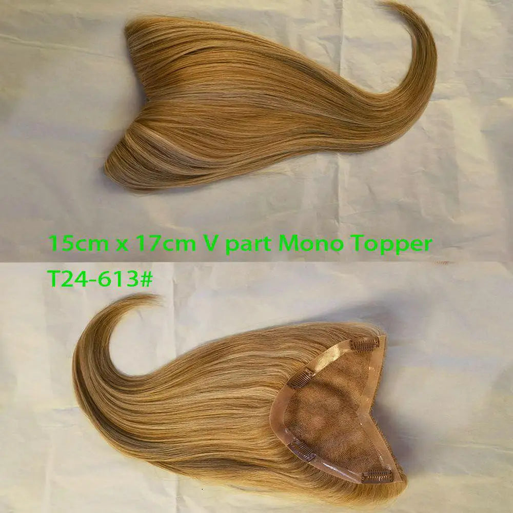 Human Hair Toupee Clip In Extensions for Women Natural Hair Topper