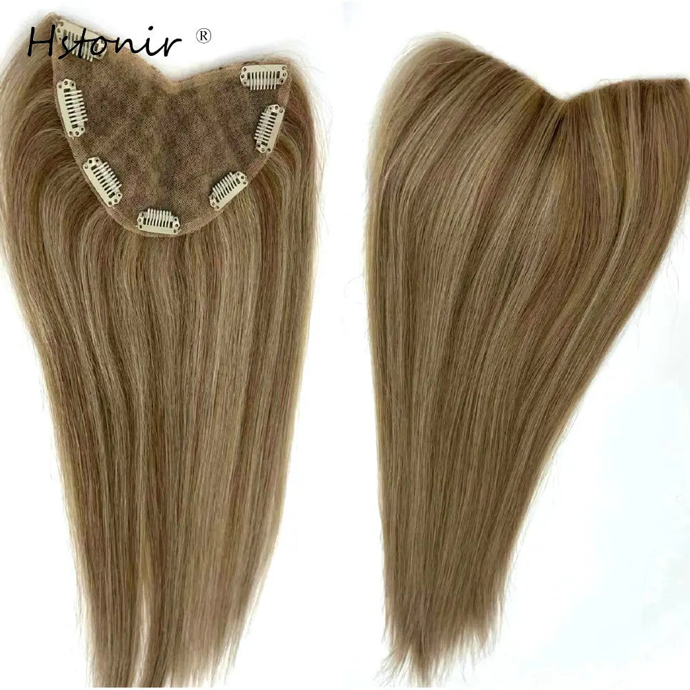 Human Hair Toupee Clip In Extensions for Women Natural Hair Topper