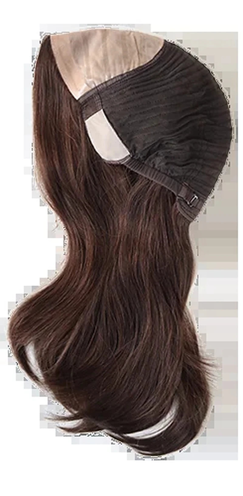 Remy Hair Wig Brown Lace and Poly Coating Replacement for Women - front hairline view 7