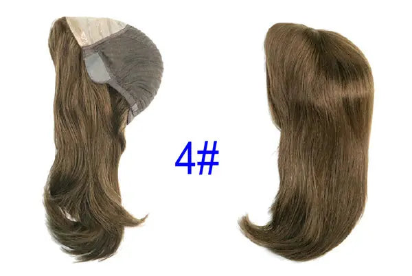 Remy hajból készült paróka, barna csipkével és polisztirol bevonattal, póthaj nőknek