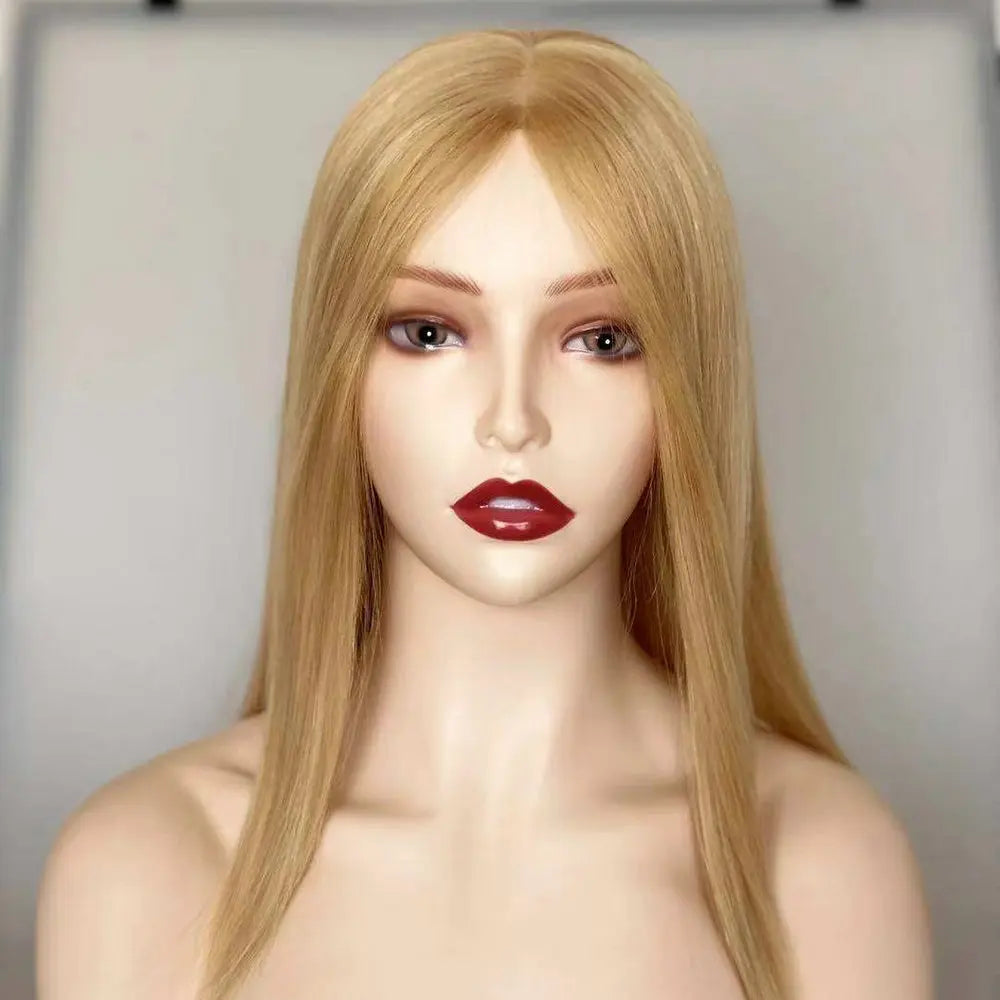 Blonde Silk Base Remy Human Hair Wig Brazilian Pixie Cut Lace Top