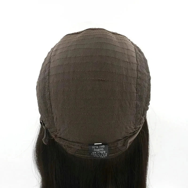 Straight Kosher Wig Silk Top Certified Remy Hair Sheitels Hairpiece for Women