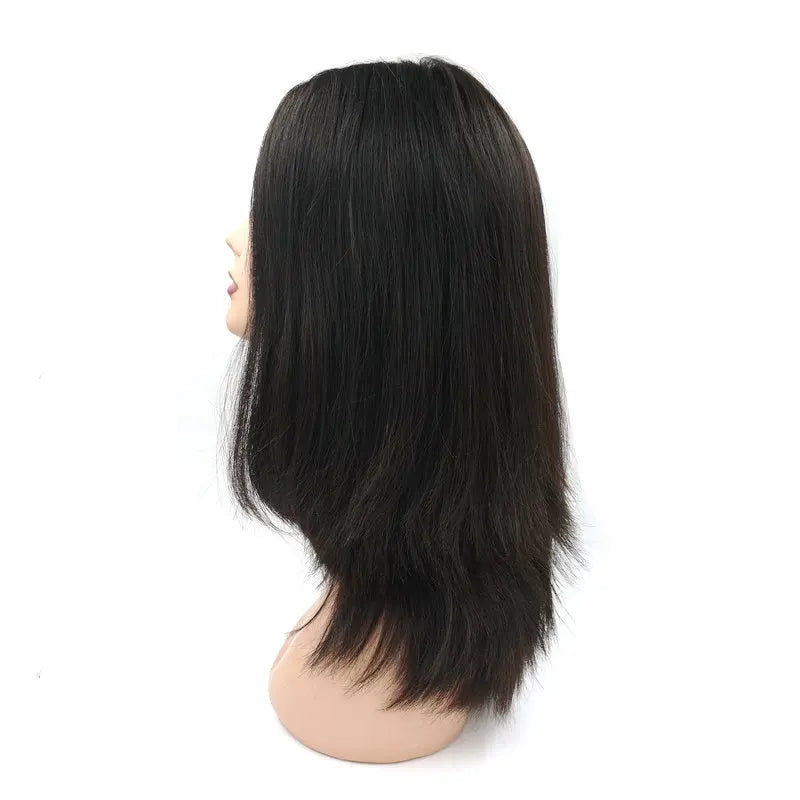 Straight Kosher Wig Silk Top Certified Remy Hair Sheitels Hairpiece for Women