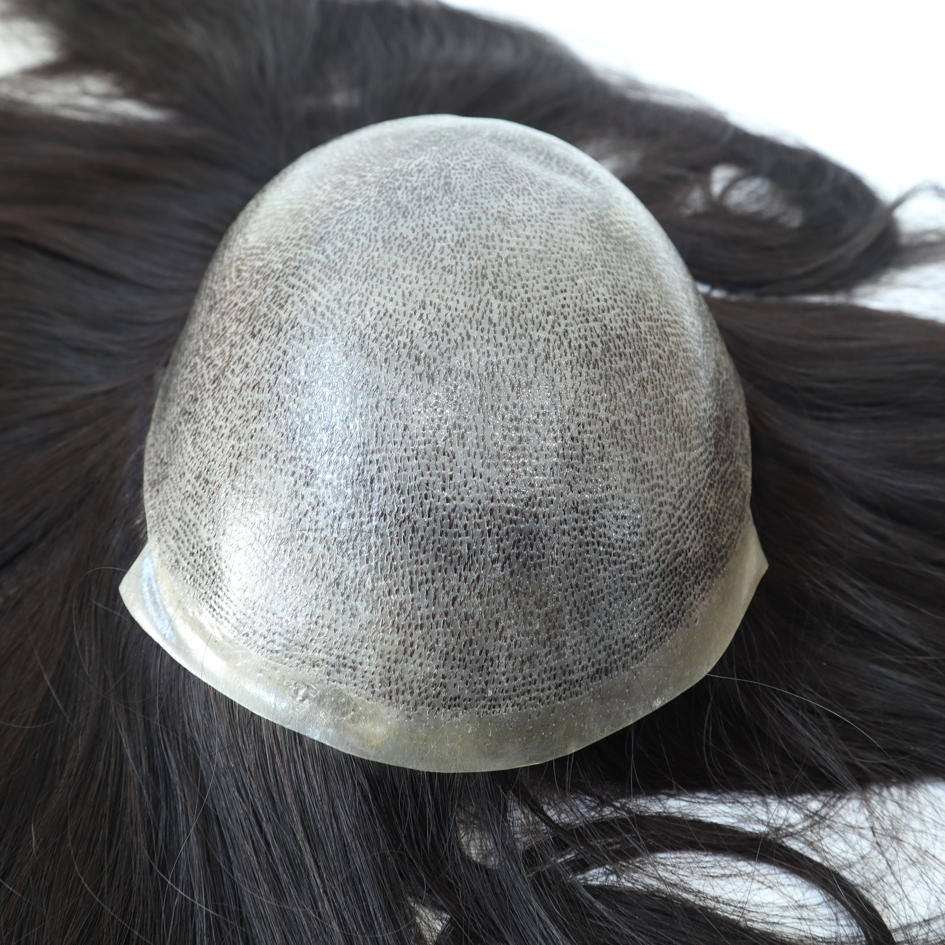 14" 16" toppery z ludzkich włosów, wstrzykiwana cienka baza ze skóry dla kobiet